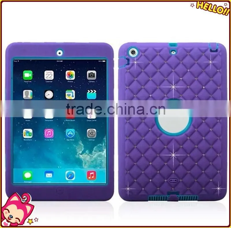 Wholesale silicone glitter diamante case for ipad mini