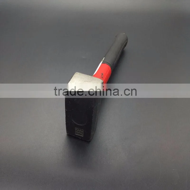 Red handle rubber covered iron hammer