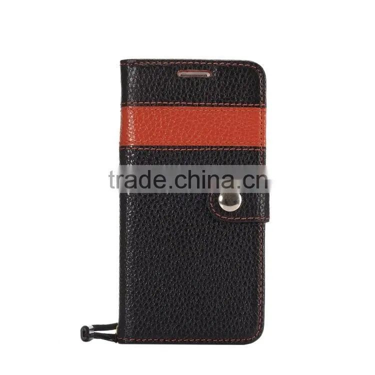 For Samsung Galaxy S6 Edge New Genuine Real Leather Card Holder Flip Wallet Case Cover