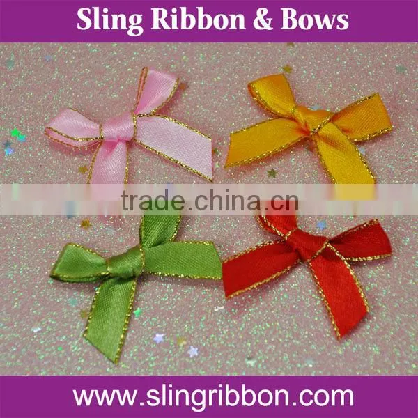 Hot Sales Handmade Gilt-edged Satin Ribbon Bow For Underwear