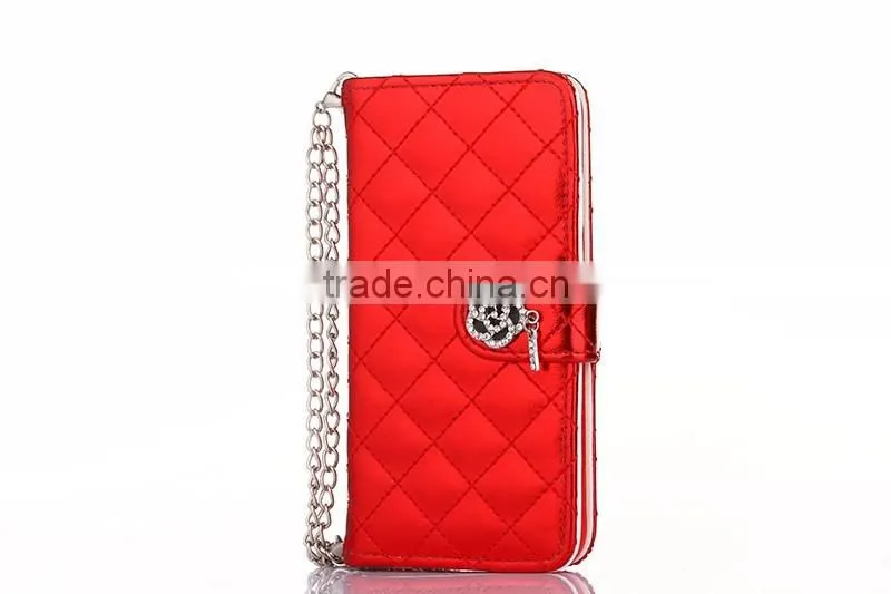 Luxury charm leather handbag wallet purse cover case for iphone6s