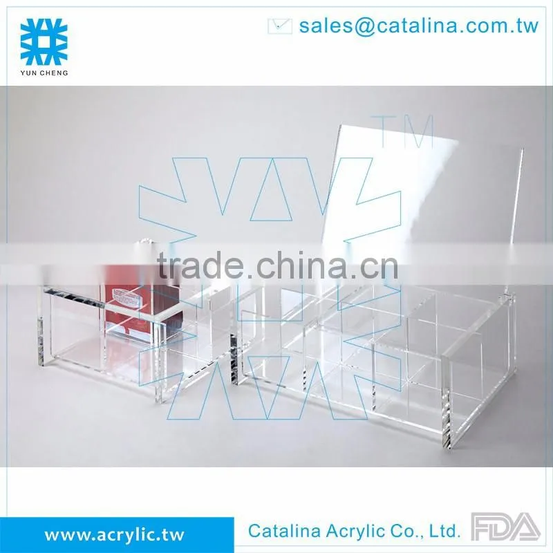 Hand made Clear Acrylic tea coffee bag box Organizer