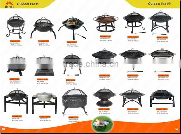 KEYO BBQ grill 18 inch hamburger grill portable BBQ grill trolley