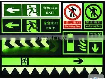 6Hours Photoluminescent film glow in the dark for safety guide signs