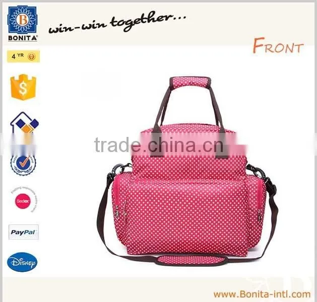 2016 New baby love pink quilted diaper backpack mummy baby travel mother bags