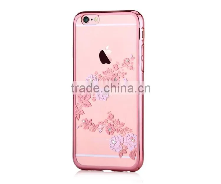 Luxury Mobile Phone Accessories Vouni Crystal PC Case for iPhone 6/6s Back Cover Shell