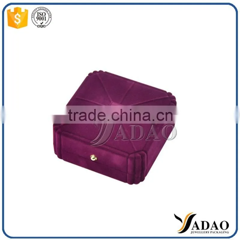 High-grade velvet small flocking jewelry gift packaging box
