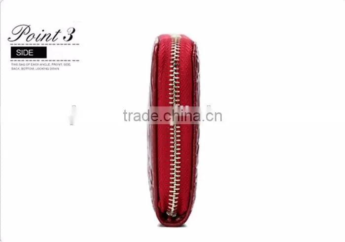 Custom Print Leather Wallet New Design Zipper Women Wallets with Card Slots