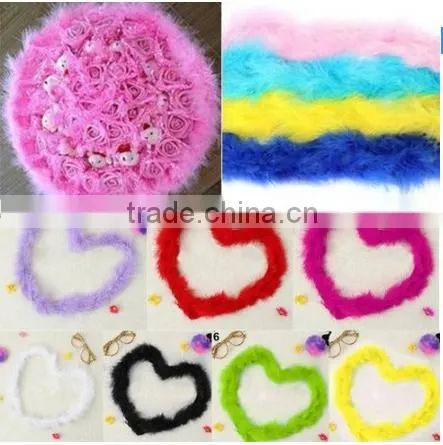 Mixed color marabou boa for Christmas ornaments, wedding decoration, prom decorations or for costumes 25g/2y