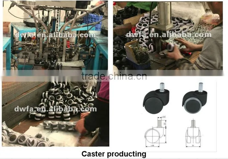 2015 New office chair caster with brake / furniture caster/ white swivel caster with screw DWG-K004