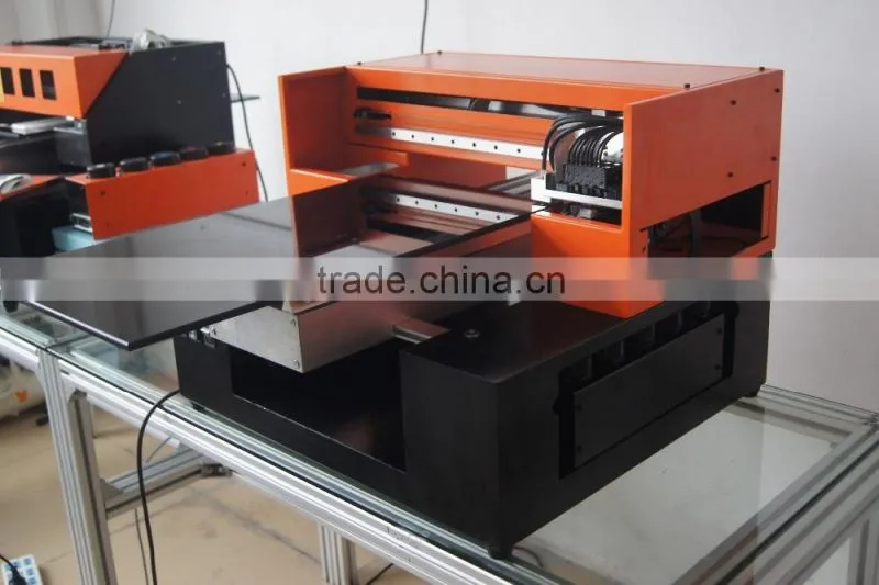 2015 best sales stable quality A3 size 3d effect uv flatbed printer printing onto PVC Card, USB, Wood, Case