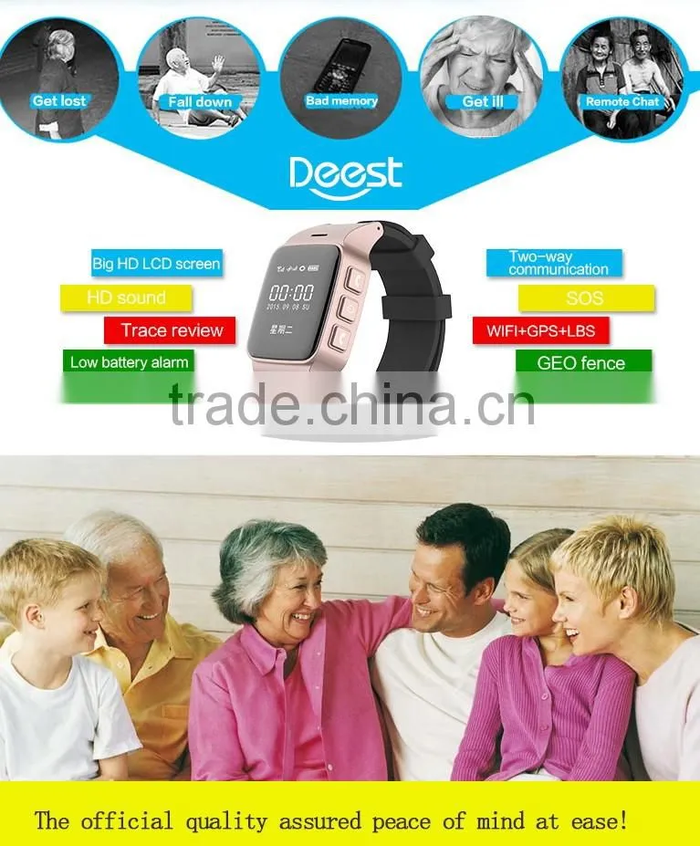 Android Wifi GPS Safety Tracker D99 Elderly Smart Watch Phone with SOS Emergency