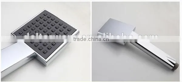 Temperature display led shower, big square shower led shower head, brass shower faucet body internestional standard