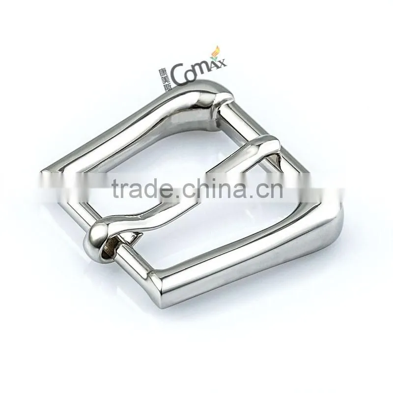 New design movable pin metal silver belt buckle