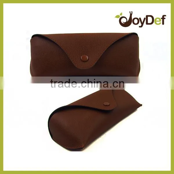 2016 fashionable custom logo PU leather personalized glasses case