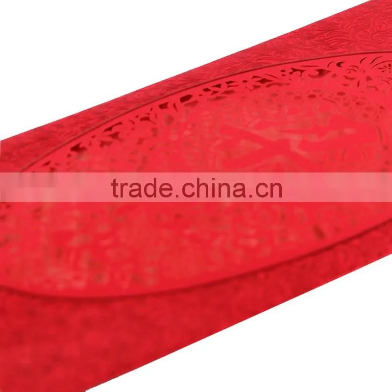 2016 newest design unique red packet custom laser cut paper printing red envelope