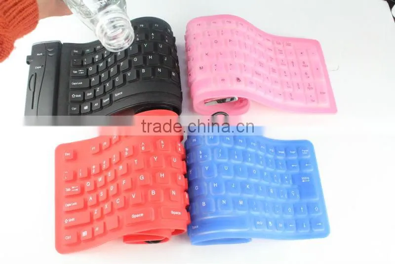 usb roll up silicone foldable flexible keyboard KF-03