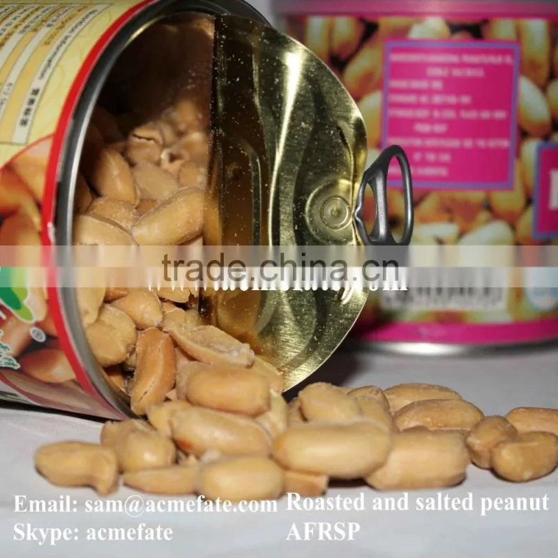 Hot sell Delicious Roasted and Salted Peanut food in tins
