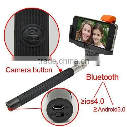 Hot sale high quality camera smonopod elfie stick bluetooth remote shutter