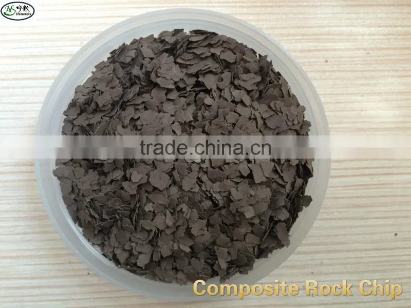 Colorful Composite/Natural Rock chips polymar flakes for granite and marble stone effect coating