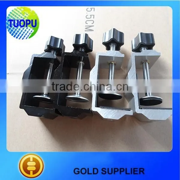 China customized aluminum laptop table clamps,aluminum table clamps for light