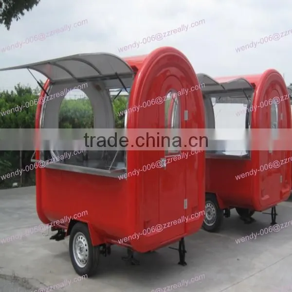 Hand push food cart for sale/food trailer/mobile food van