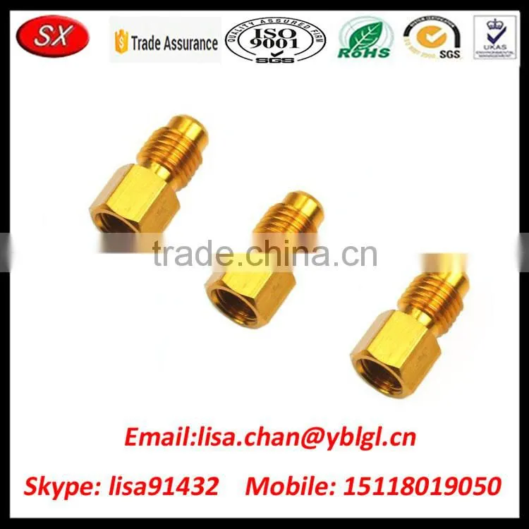 m4 Internal Thread Aluminum Round Nut with Yellow Zinc
