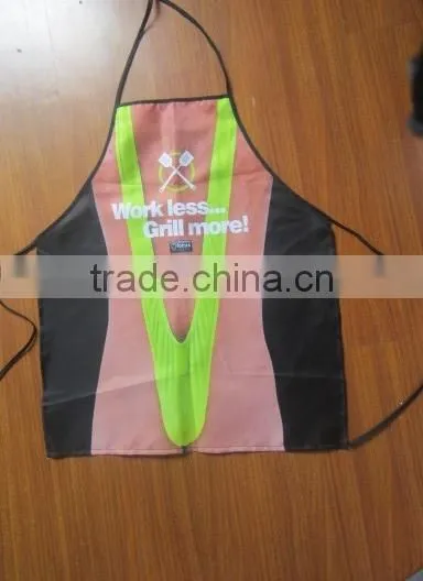 Popular 100% polyester sublimation printing apron made in china