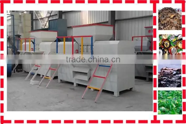 Philippines twin shaft 37kw waste tin can shredding machine small model