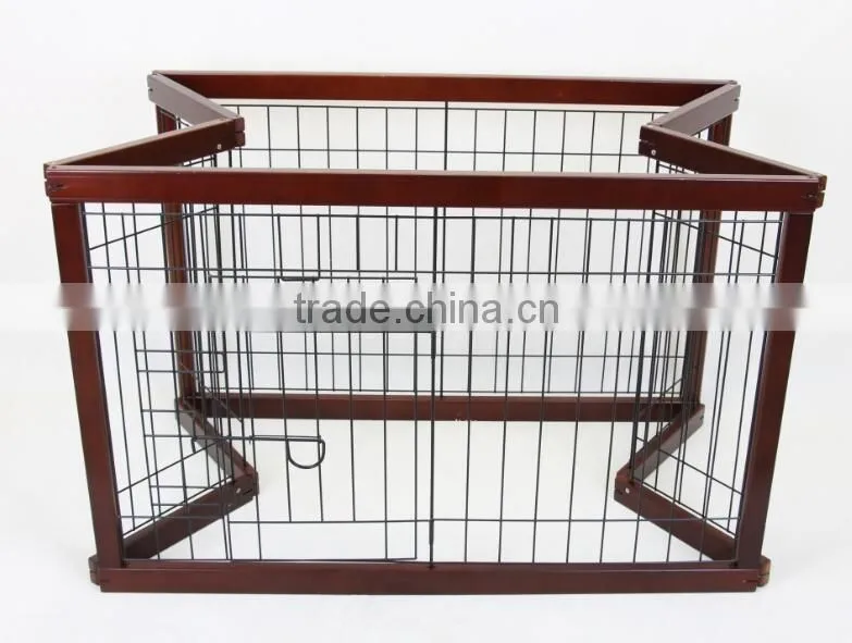 foldable wooden pet dog cage with a door