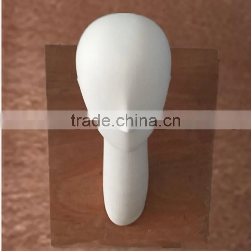 2016 hot sale long neck abstract egg wooden mannequin head for hat display