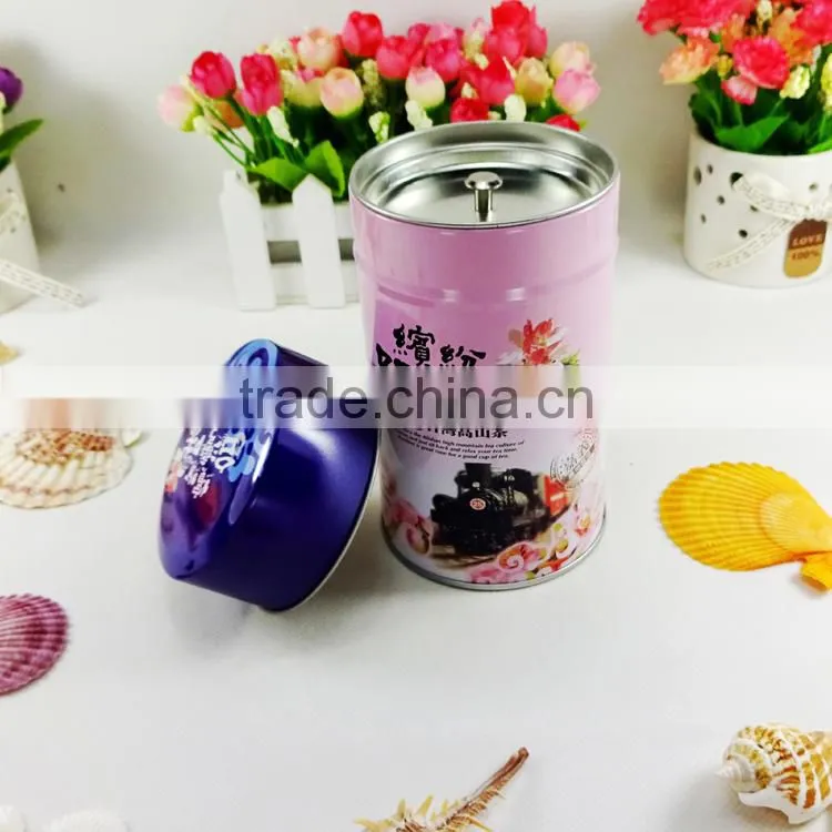Taiwan round shap alishan tea tin box
