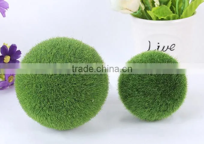 Garden supplies foam flocking ball plant artificial grass ball