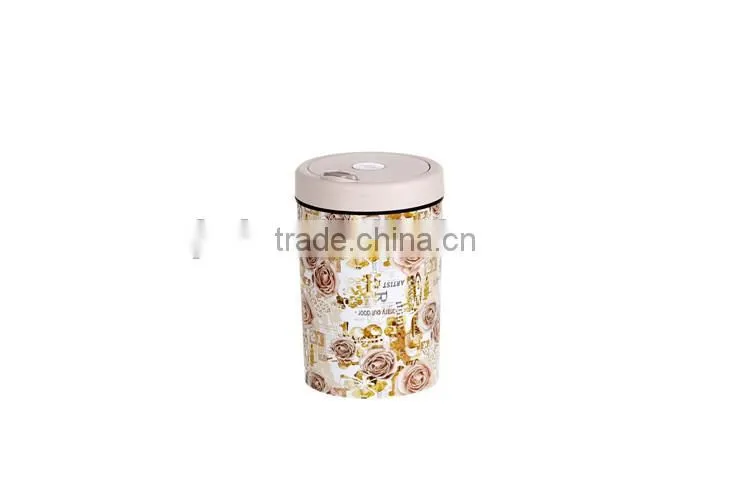 Plastic Open Top Structure Flip Round Trash Can Dustbin Trash Bin 10L