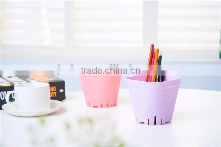 Plastic Square Pots for Plants Black Color