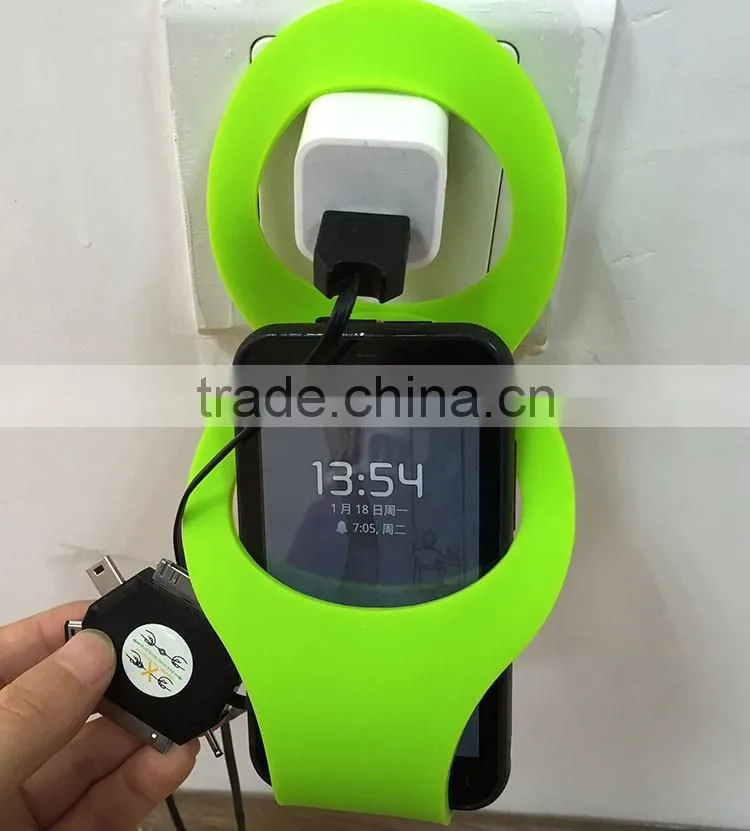 2016 new arrived silicone phone holder,mobile phone charging holder