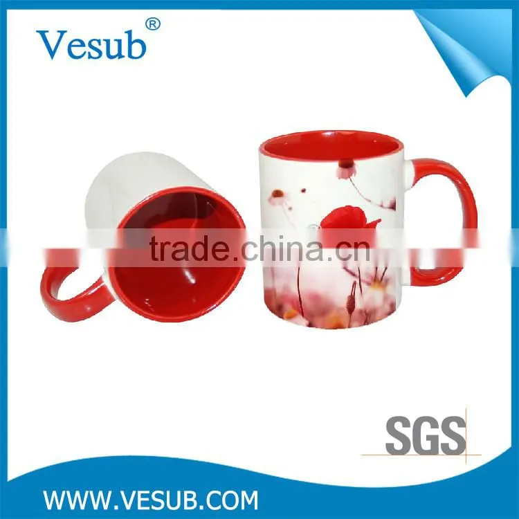 Product easy to sell 11OZ double color high precision magic mug sublimation
