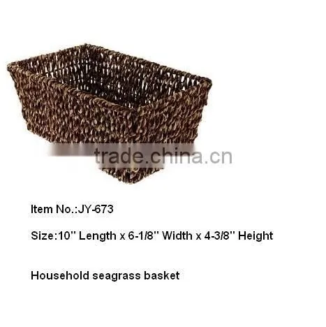 Seagrass weaving basket wall basket with handle