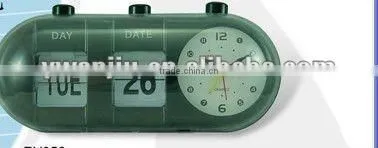 Supply creative fashion decorate calendar table clock