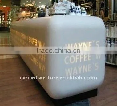 Designed simple small cafe coffee kiosk coffee service counter