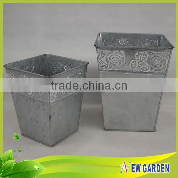 Outdoor Large Size Garden Nonwoven Silver Standing Pot for Plant