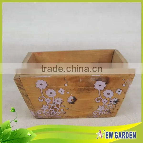 Hand Carved High Quality Promotional Decoration Antique Wooden Vases