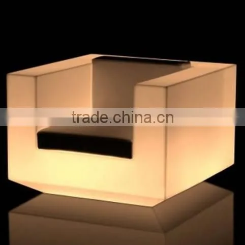 Luminous Bar Furniture 2 Seater Sofa LED Plastic Waterproof Illuminated Sofa for Nightclub / otobi furniture in bangladesh price