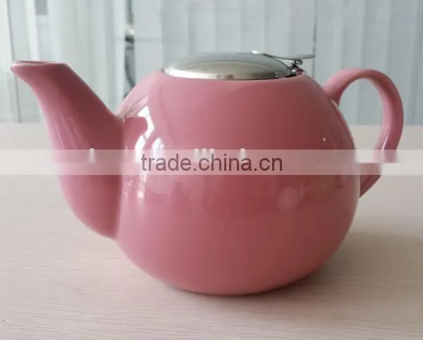 BTHJC-2 Creative Home 42oz Ceramic Teapot with S/S Lid & Infuser