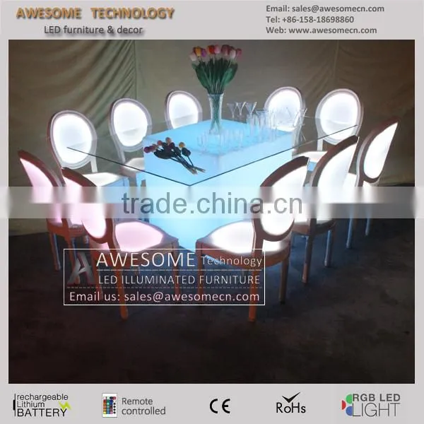 Led glow louis XVI chair for dining