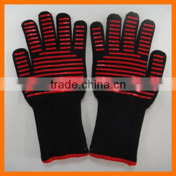 Anti Cut Extreme Heat Resistant BBQ Gloves 932F Silicone BBQ Grill Cooking Gloves Oven Mitts