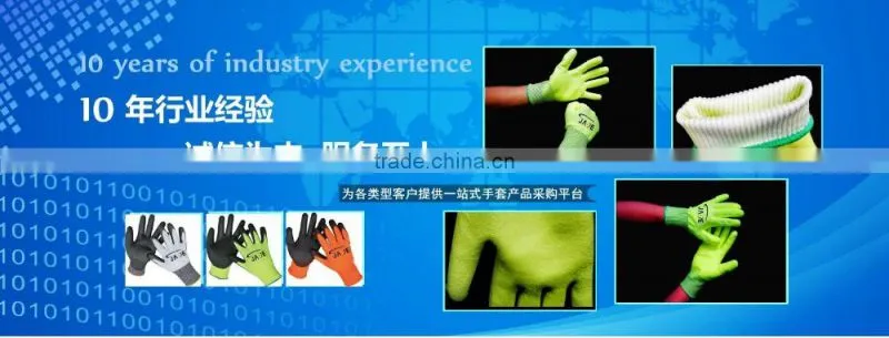 15G nylon palm PU coated gloves, pu coated work Gloves, pu coated gloves