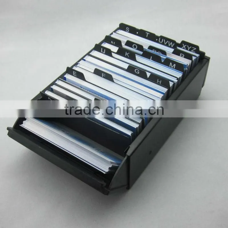hot selling 400 sheets large capacity business index metal name card box
