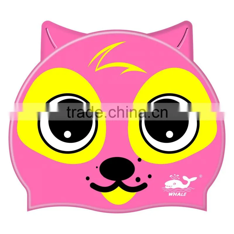 Hot sale silicone kids caps and kids swimming goggle caps and baby swimming hat