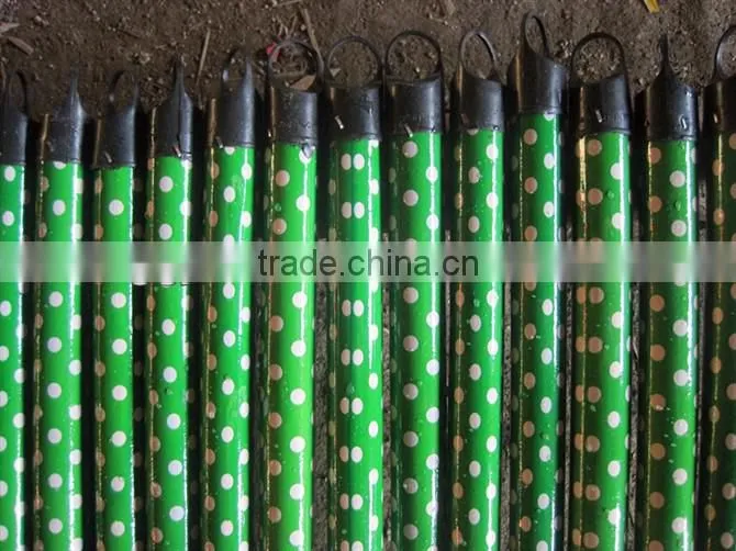 Good quality wooden broom handle with long cap